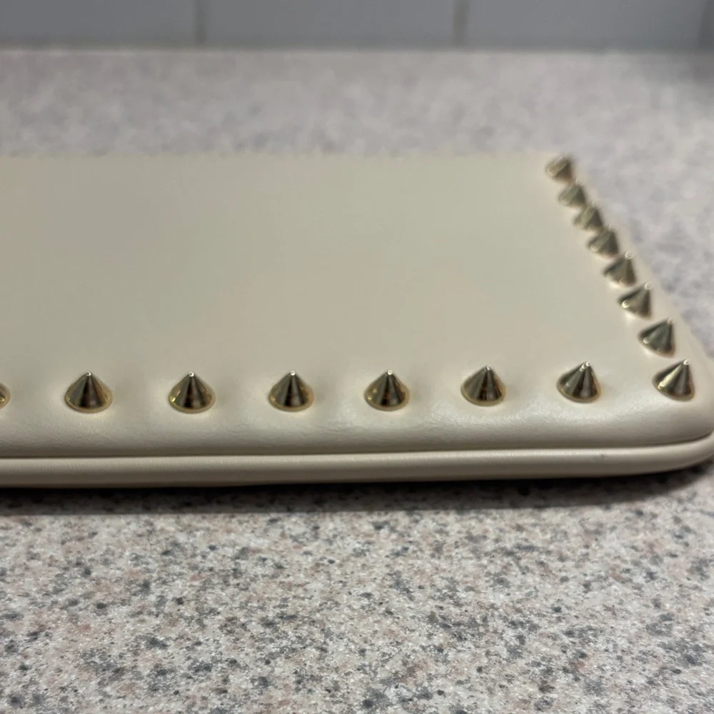 Express Beige Wristlet with Gold Accents